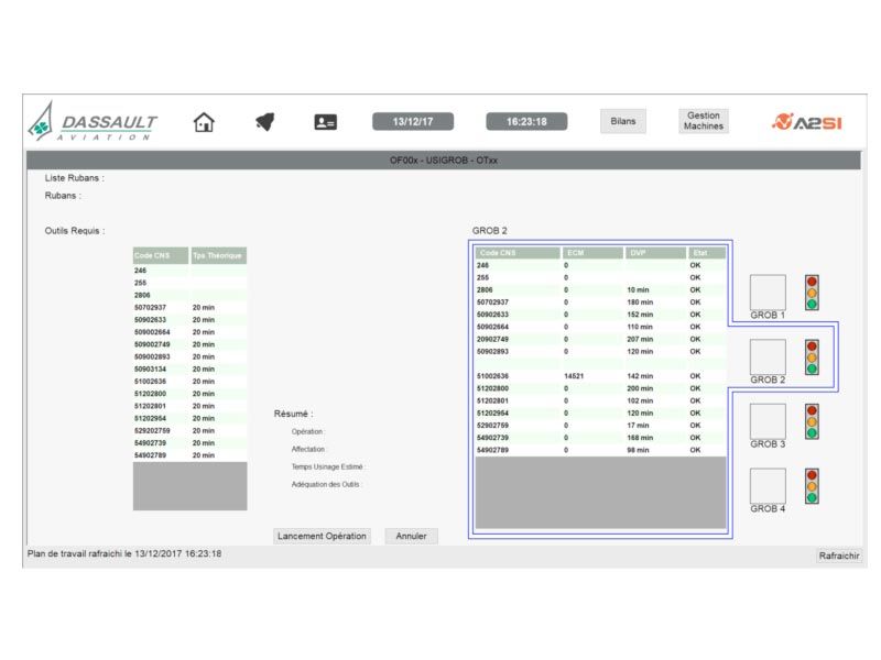 Fenetre logiciel a2si